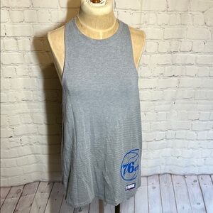 Philadelphia 76ers NBA Sixers Under Armour HeatGear Gray tank top